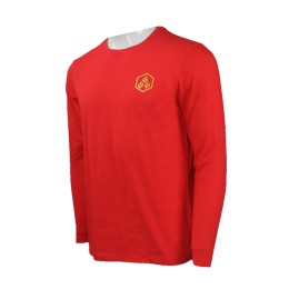 T744  團體訂做長袖男裝T恤 設計印花LOGO款活動T恤 長袖T恤製造商    紅色  薄長t恤 T744  團體訂做長袖男裝T恤 設計印花LOGO款活動T恤 長袖T恤製造商    紅色  薄長t恤